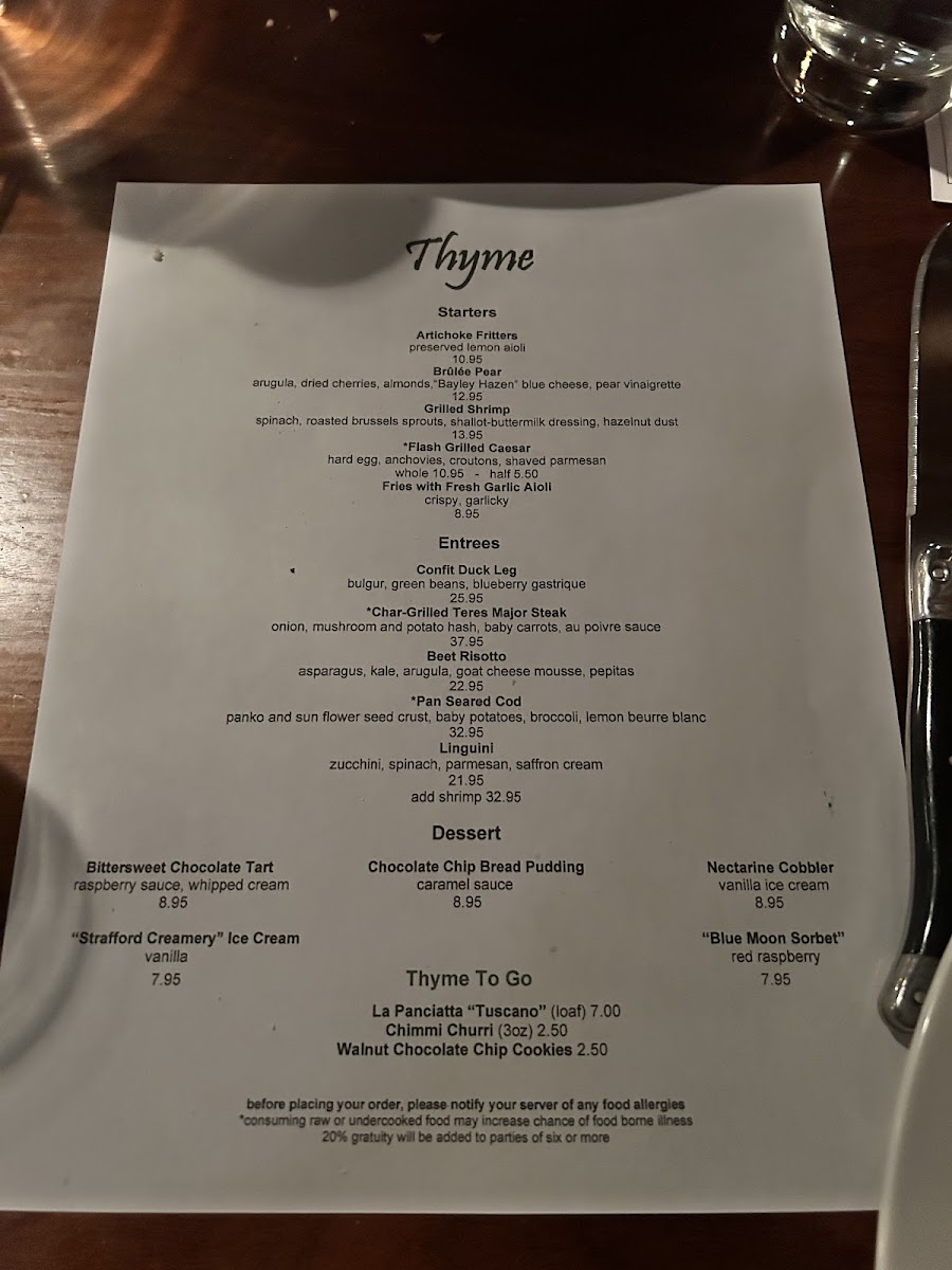 Thyme Restaurant Vermont - 1