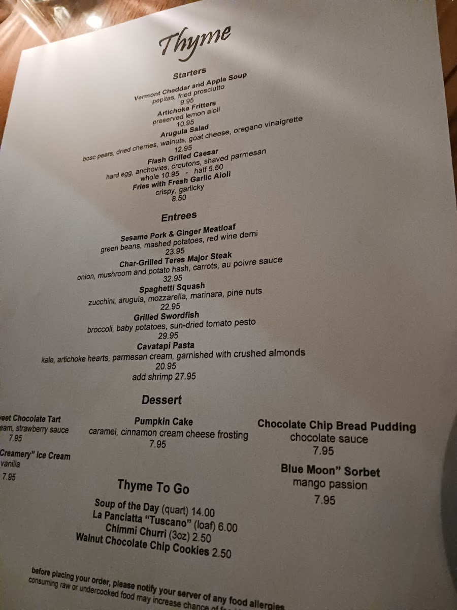 Thyme Restaurant Vermont - 8