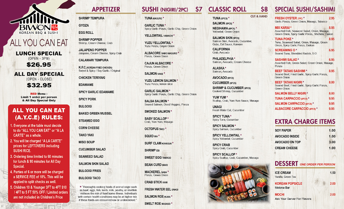 Biwon Premium Korean BBQ and Sushi All You Can Eat - 1
