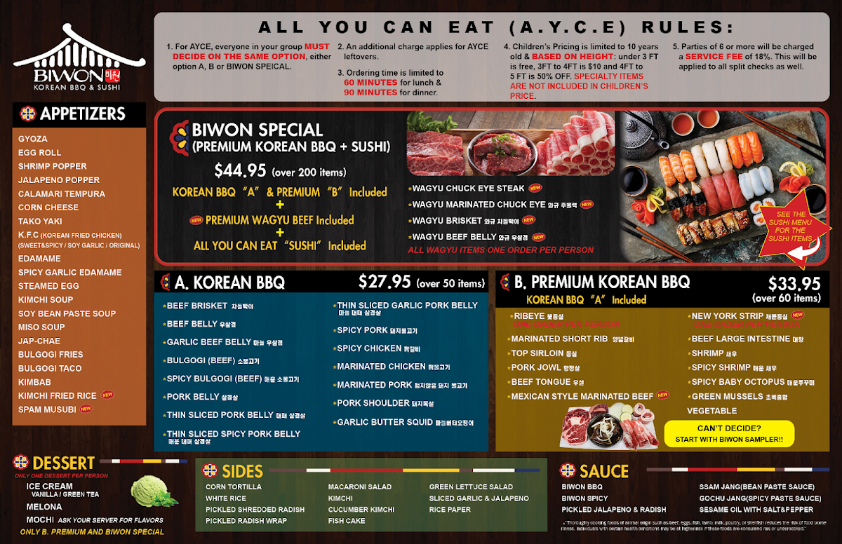 Biwon Premium Korean BBQ and Sushi All You Can Eat - 4