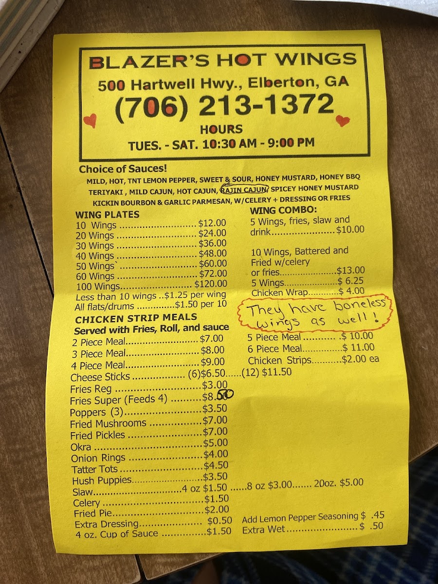 Blazers Hotwings Of Elberton - 2