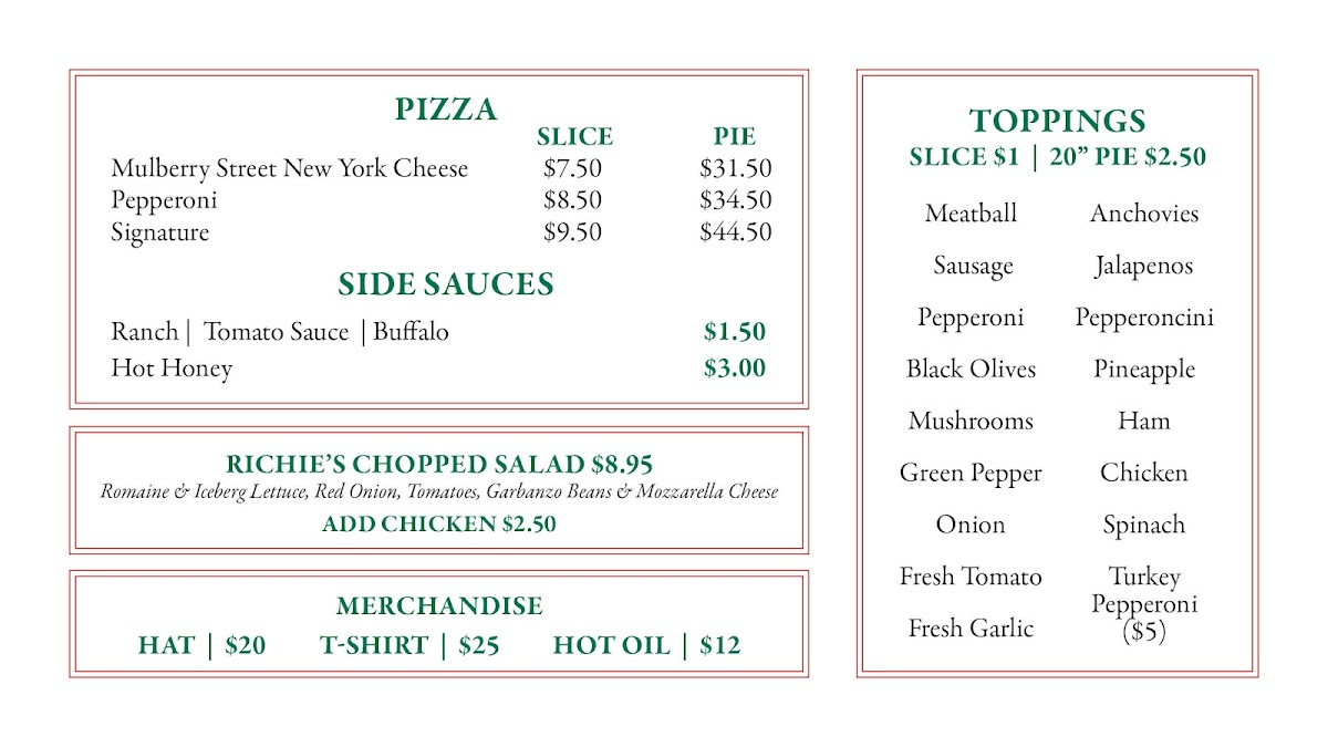 Mulberry Street Pizzeria - 1