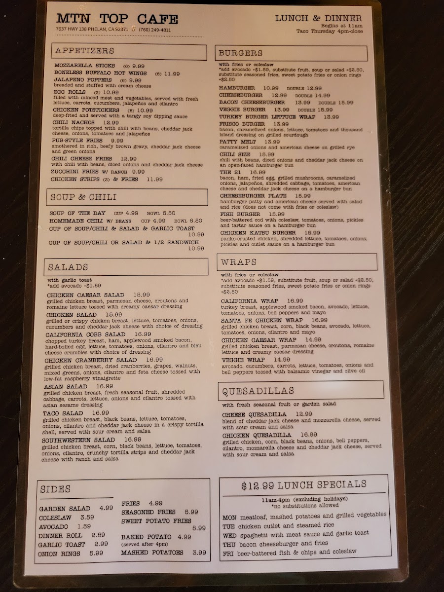 Mountain Top Cafe - 3