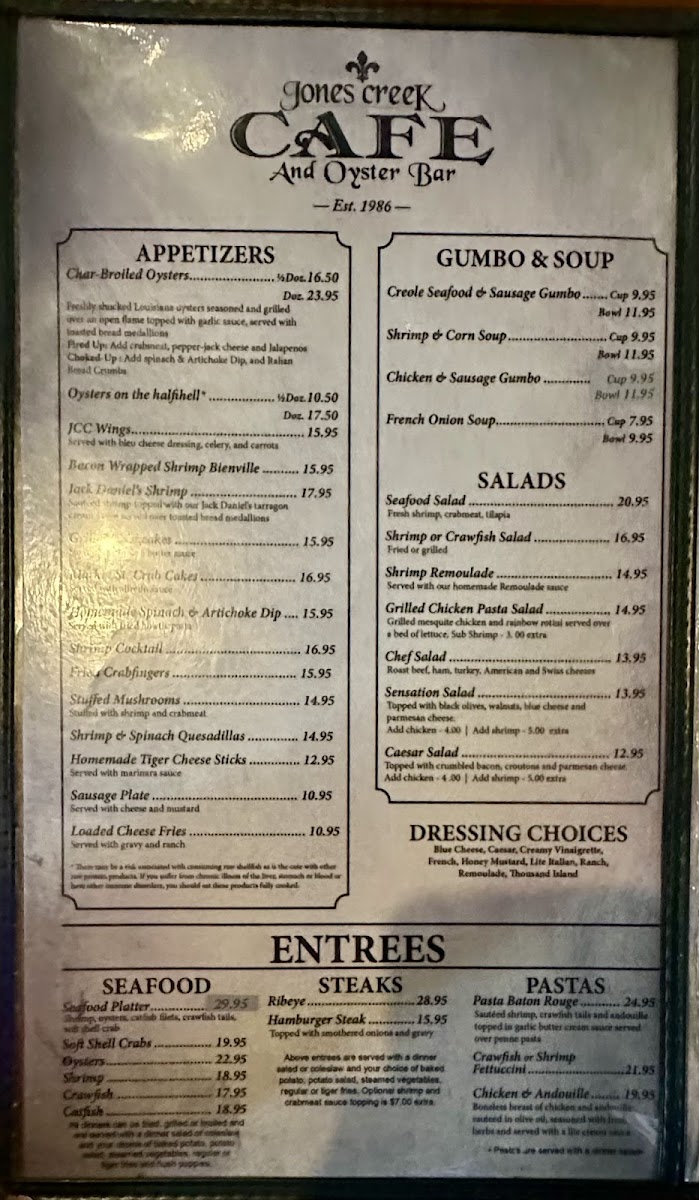 Jones Creek Cafe & Oyster Bar - 1