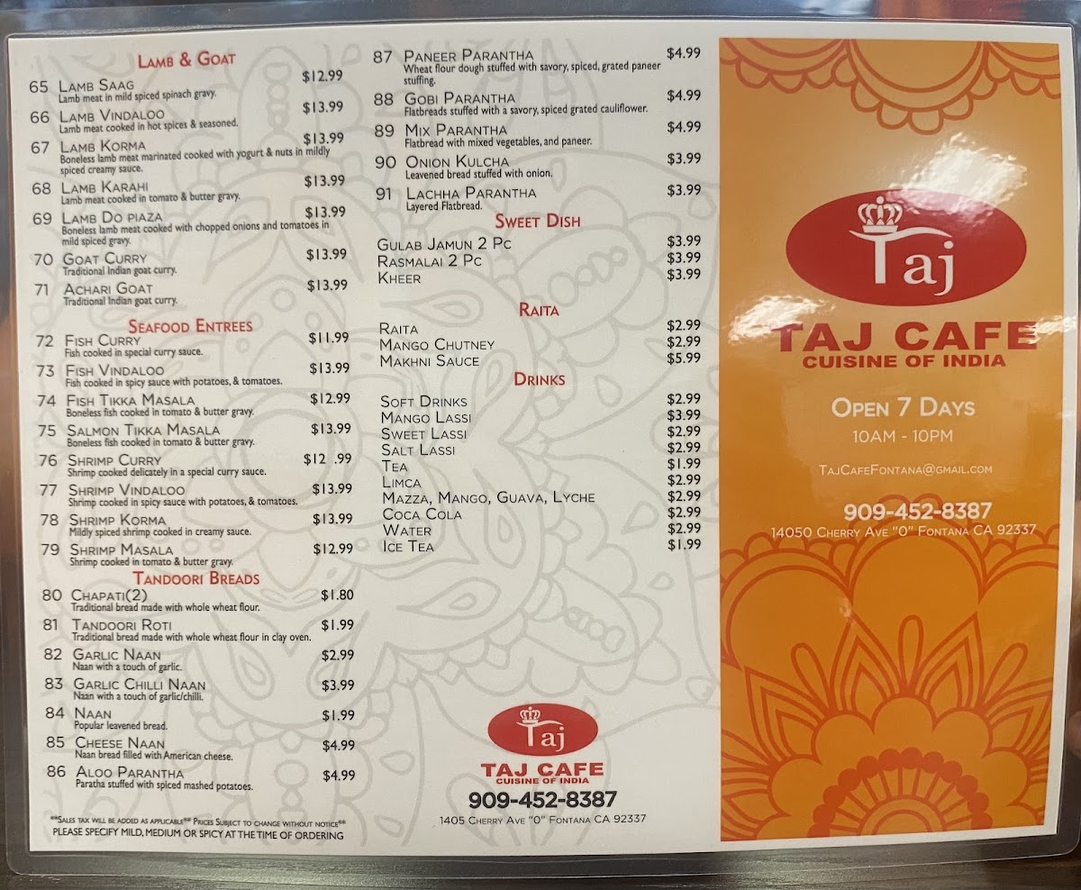 Taj Cafe Fontana CA - 9