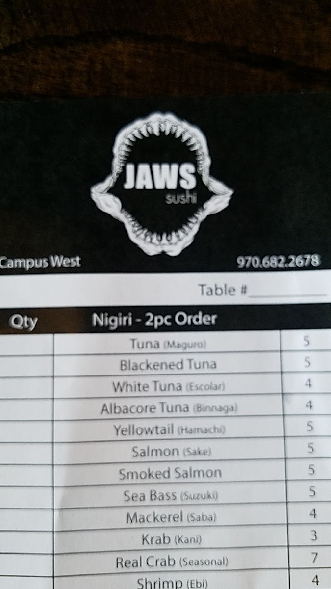 JAWS sushi - 1