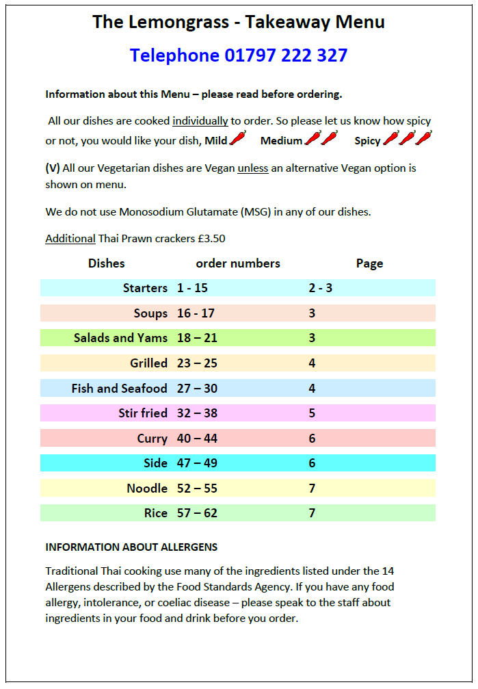 The Lemongrass, Thai Restaurant Rye - 8