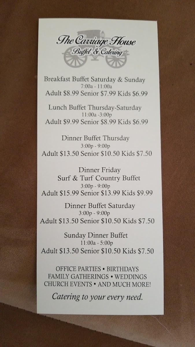 The Carriage House Buffet & Catering Of Jefferson - 2