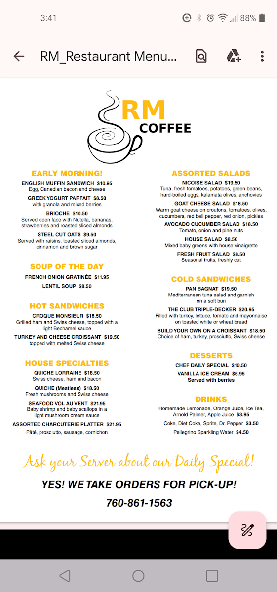 RM Coffee Cafe/ Restaurant - 1