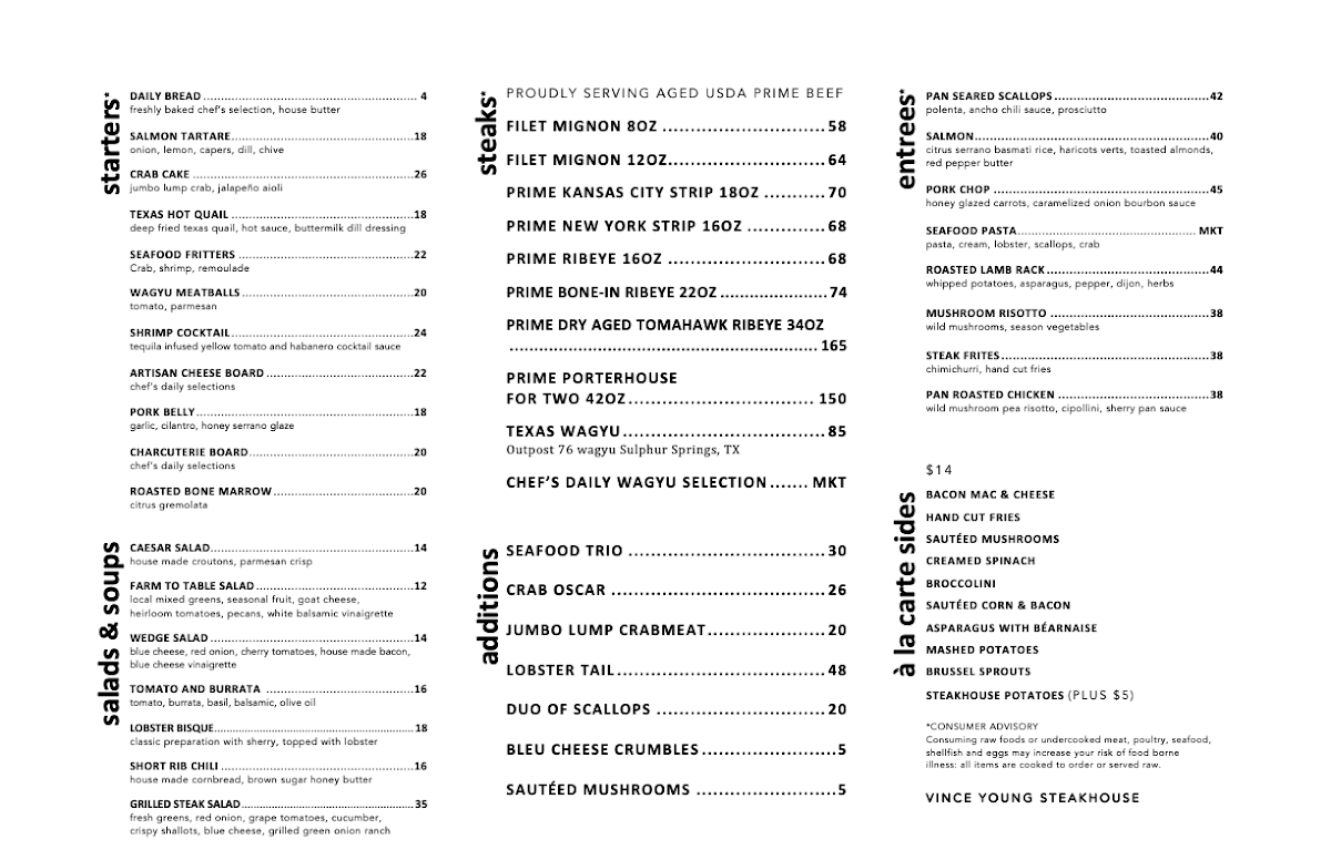 Vince Young Steakhouse - 1