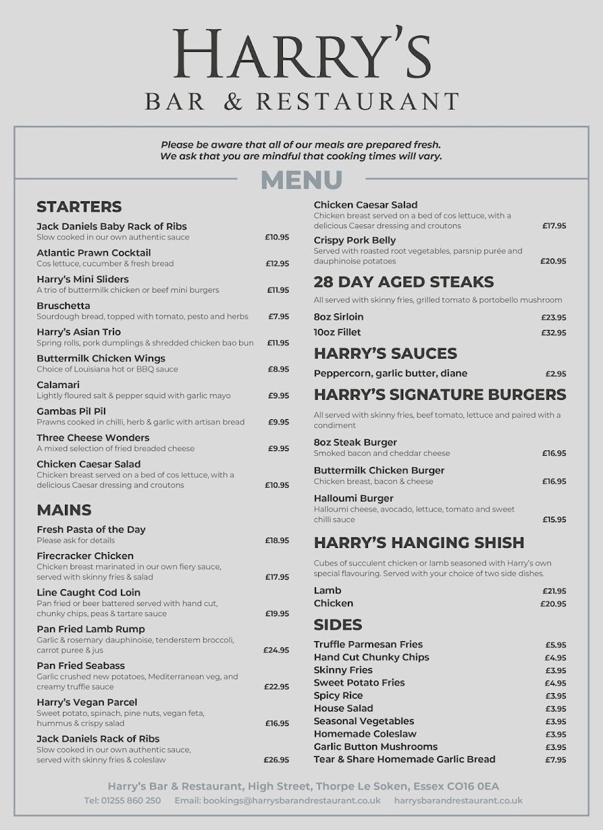 Harry's Bar & Restaurant, Thorpe-le-Soken - 1