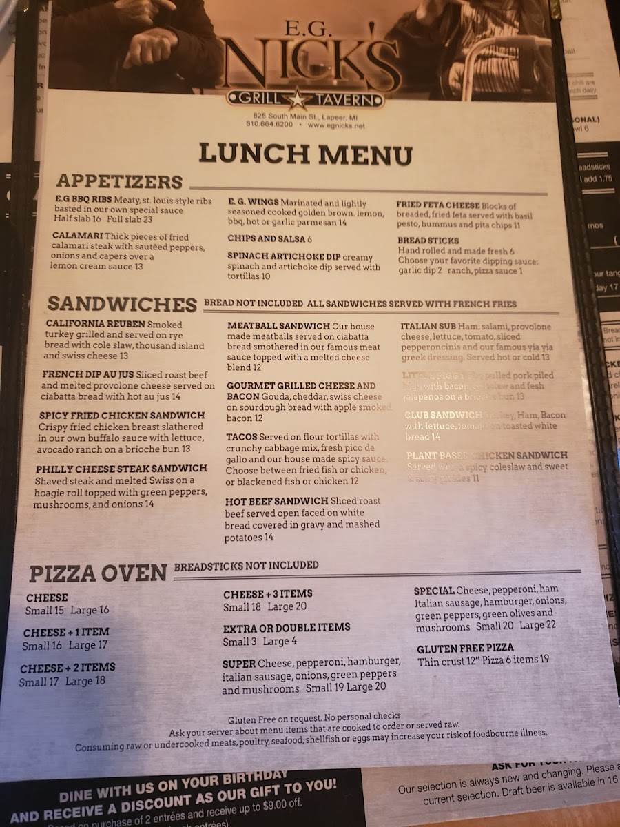 E.G. Nicks Grill & Tavern - 1