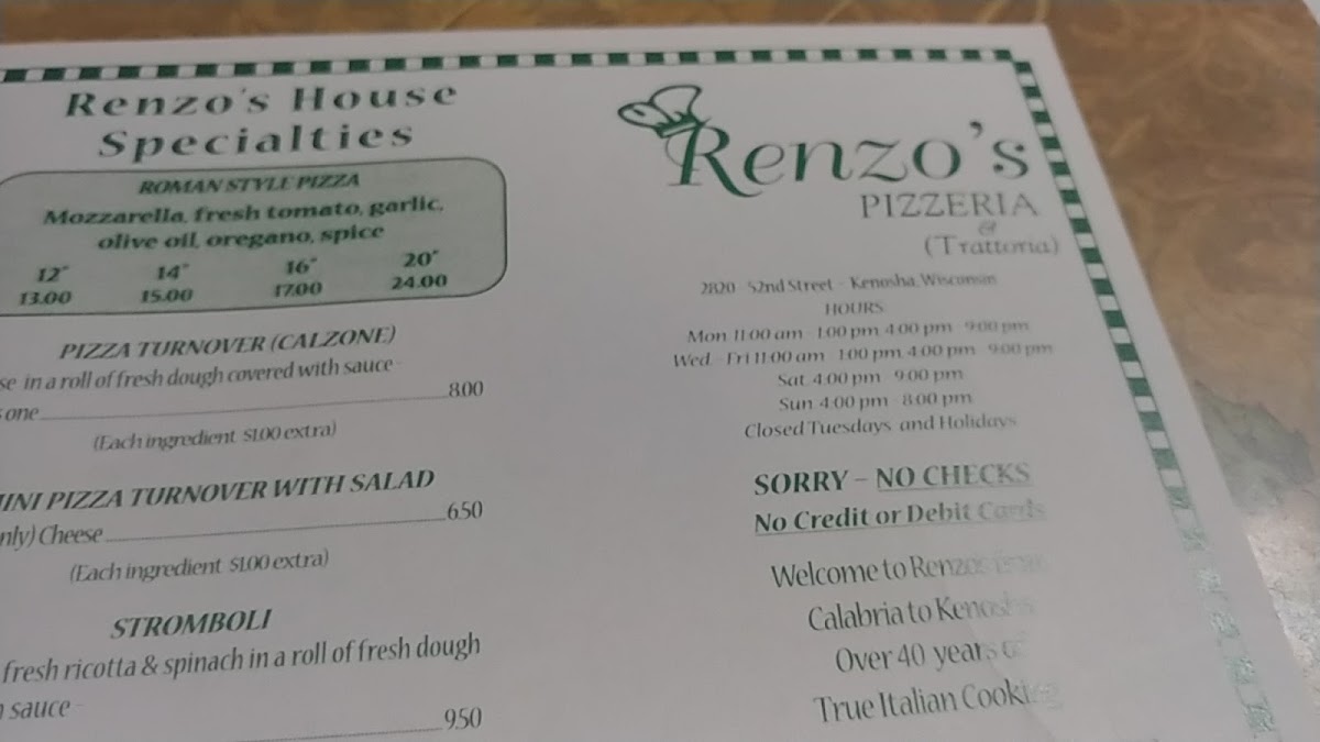 Renzo's Pizzeria & Trattoria - 8