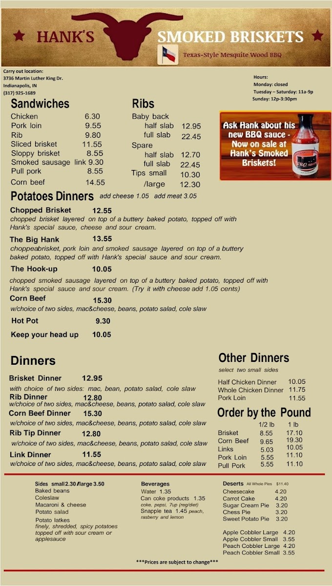 Hank's Smoked Briskets - 1