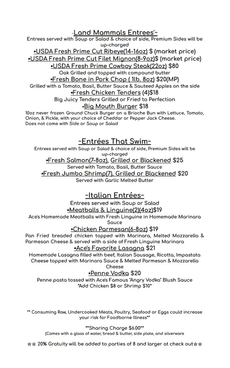 Ace's Steak, Seafood, Italian restaurant. - 2