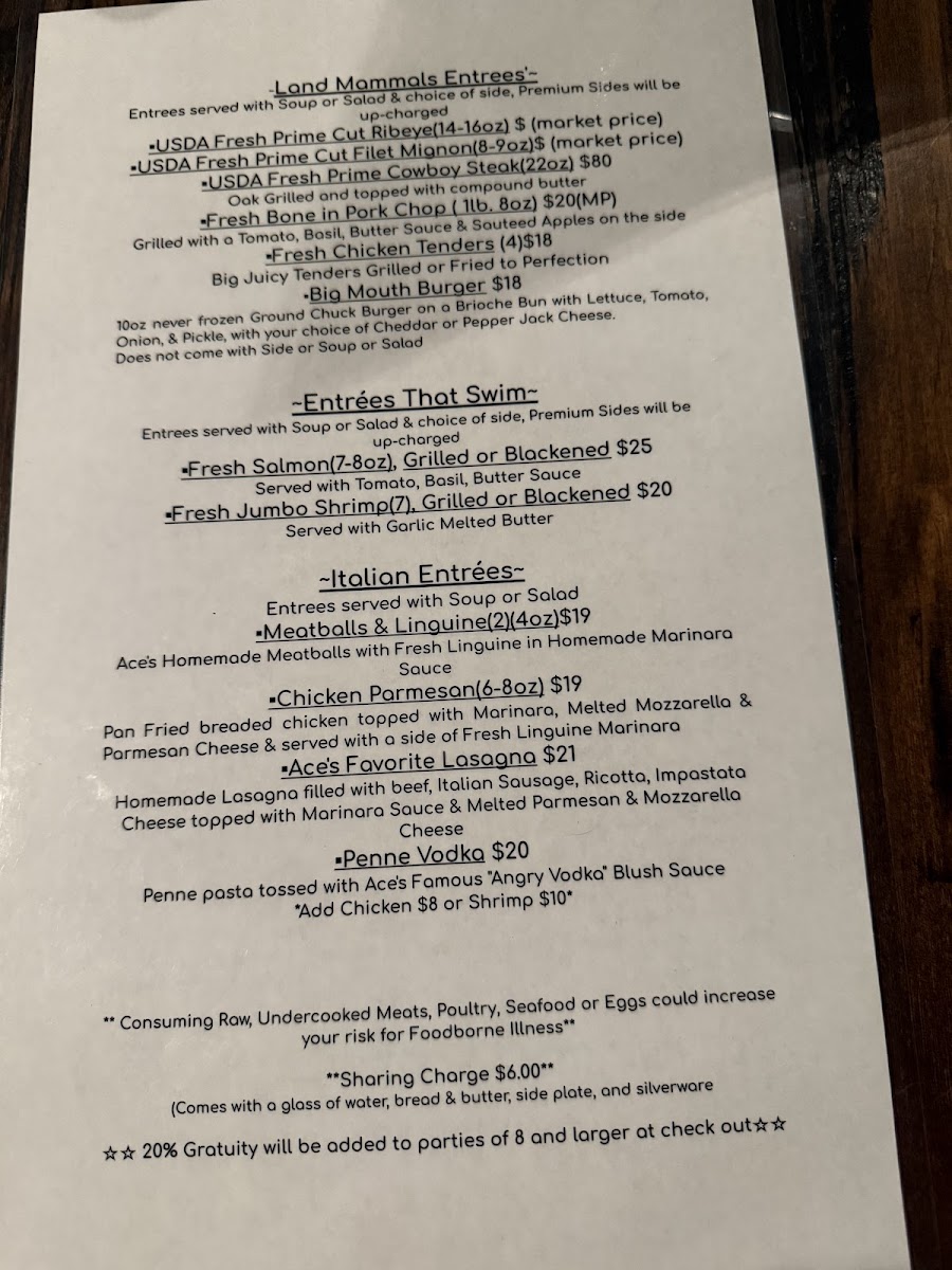 Ace's Steak, Seafood, Italian restaurant. - 3