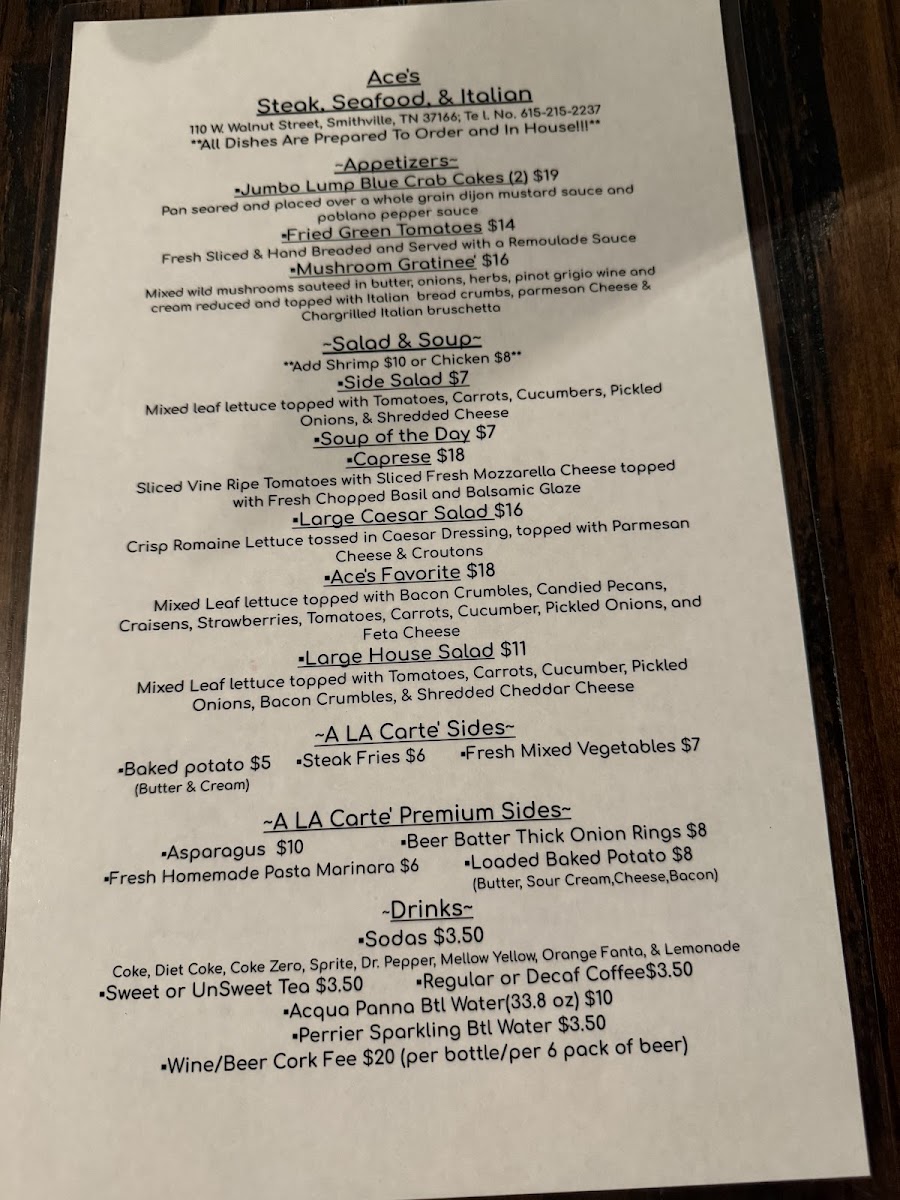 Ace's Steak, Seafood, Italian restaurant. - 4