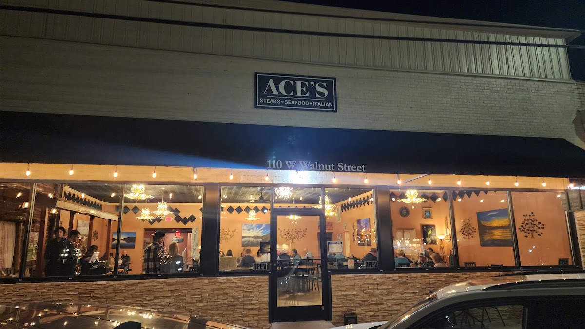 Ace's Steak, Seafood, Italian restaurant.