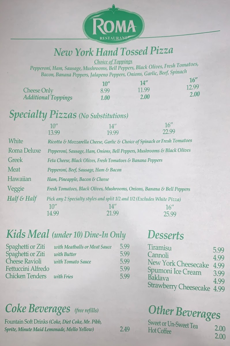 Roma Restaurant Pizza, Pasta, & More - 3