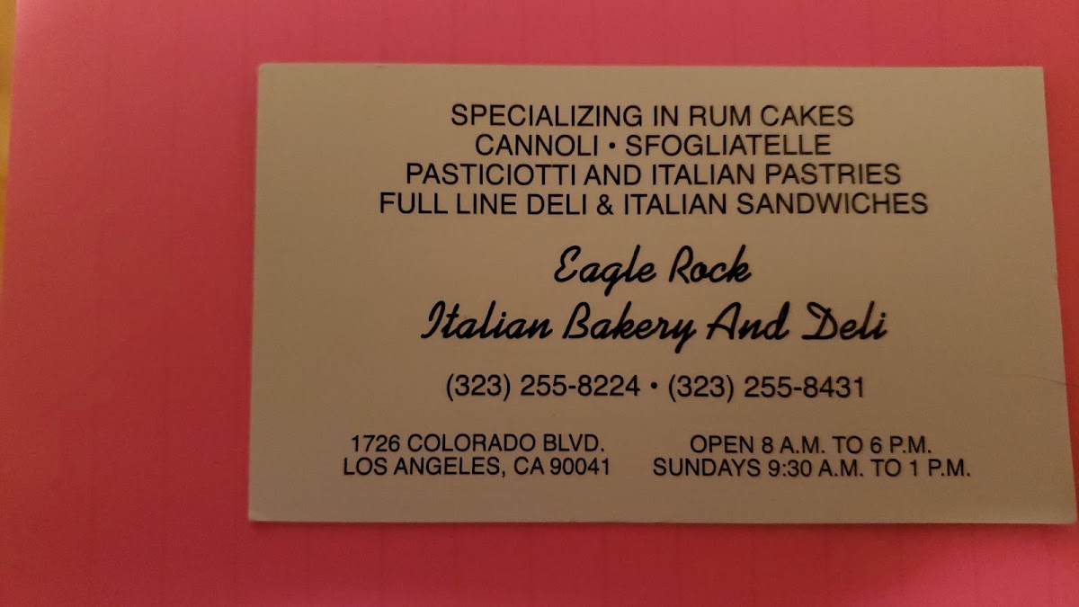 Eagle Rock Italian Bakery & Deli - 9