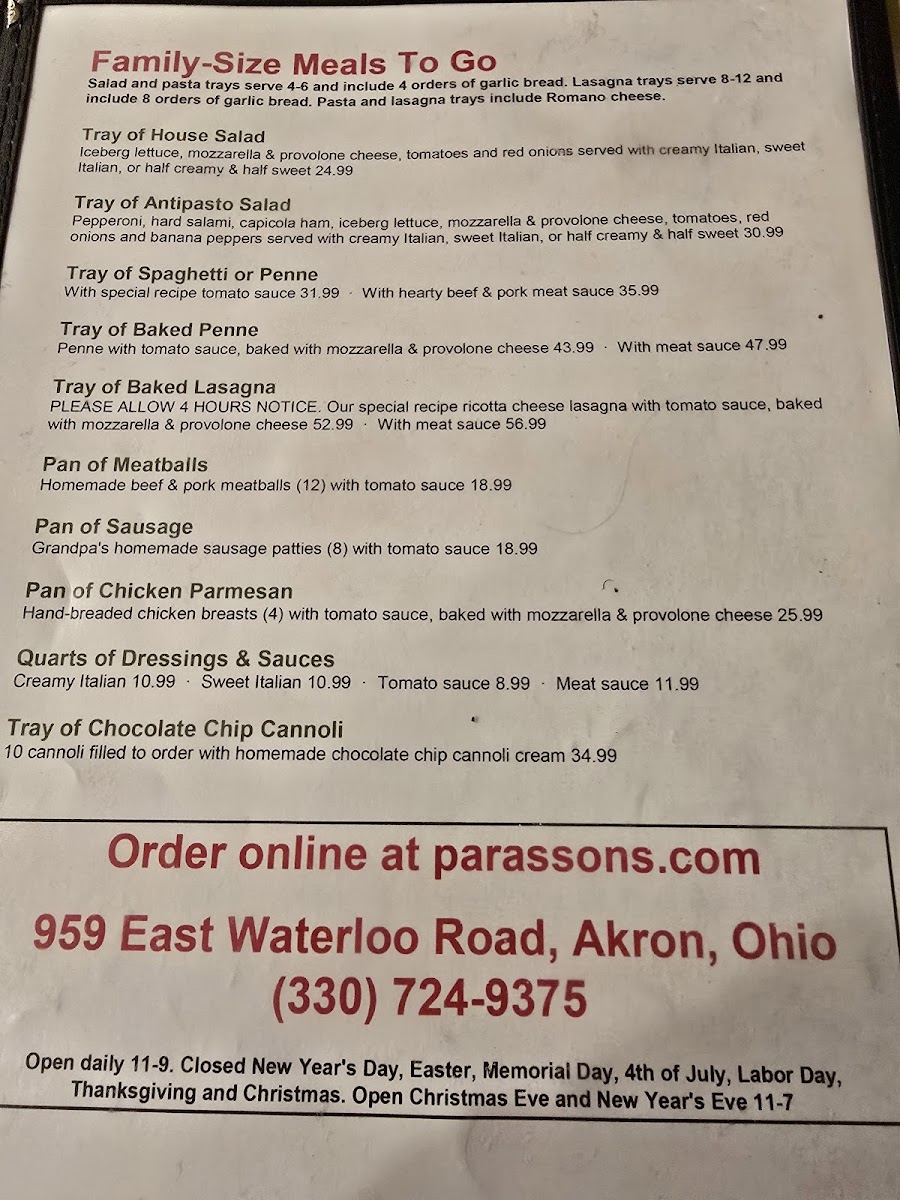Parasson's Italian Restaurant - 1