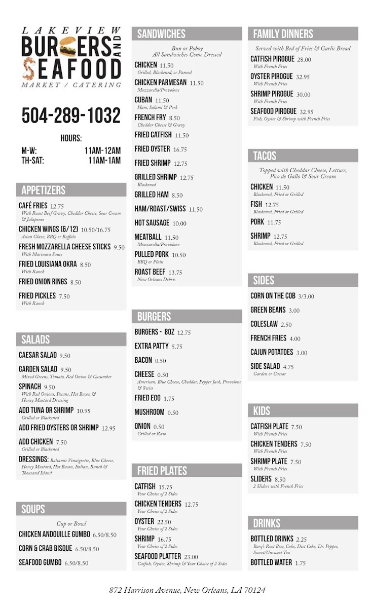 Lakeview Burgers and Seafood - 3