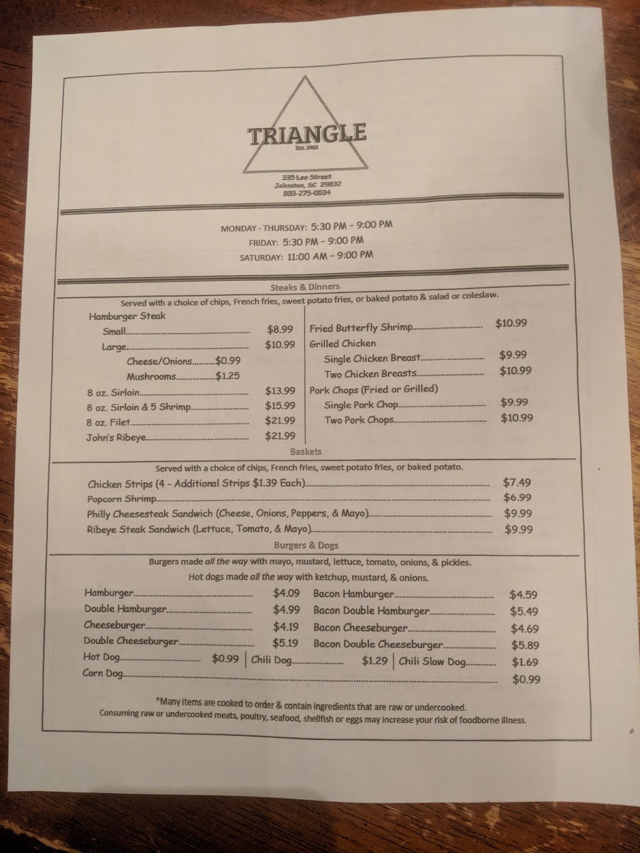 Triangle Restaurant of Johnston, SC - 3
