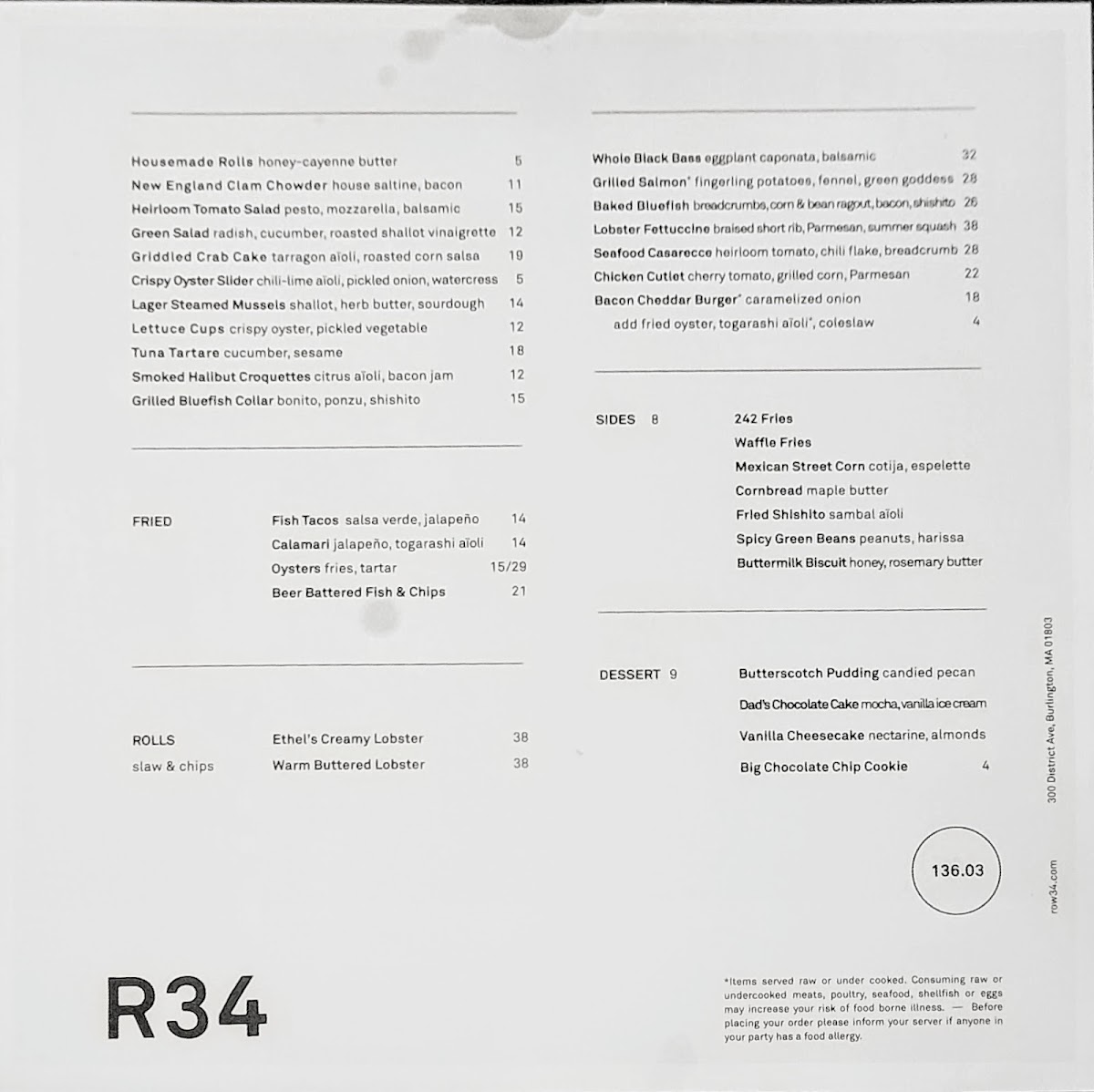 Row 34 | Burlington - 3