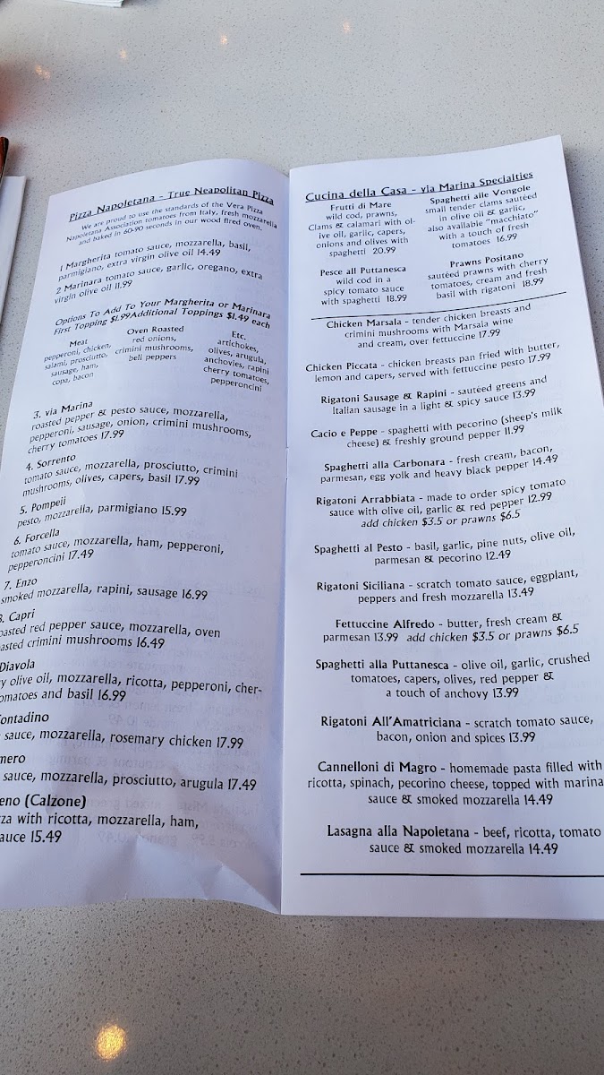 via Marina Wood Fired Pizza & Italian Cafe - 7