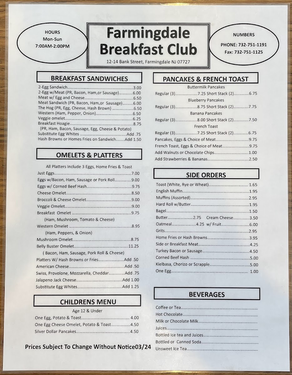 Farmingdale Breakfast Club - 1