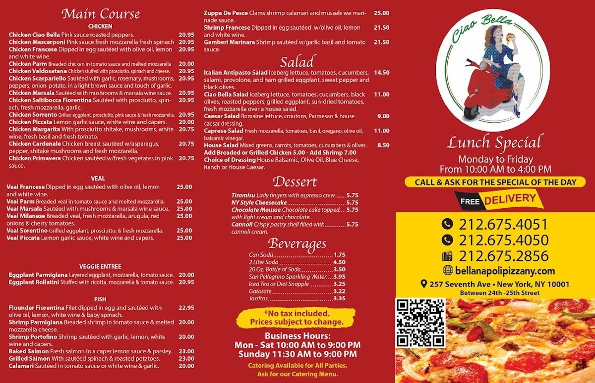 257 7 ave Ciao Bella restauran pizzeria - 2