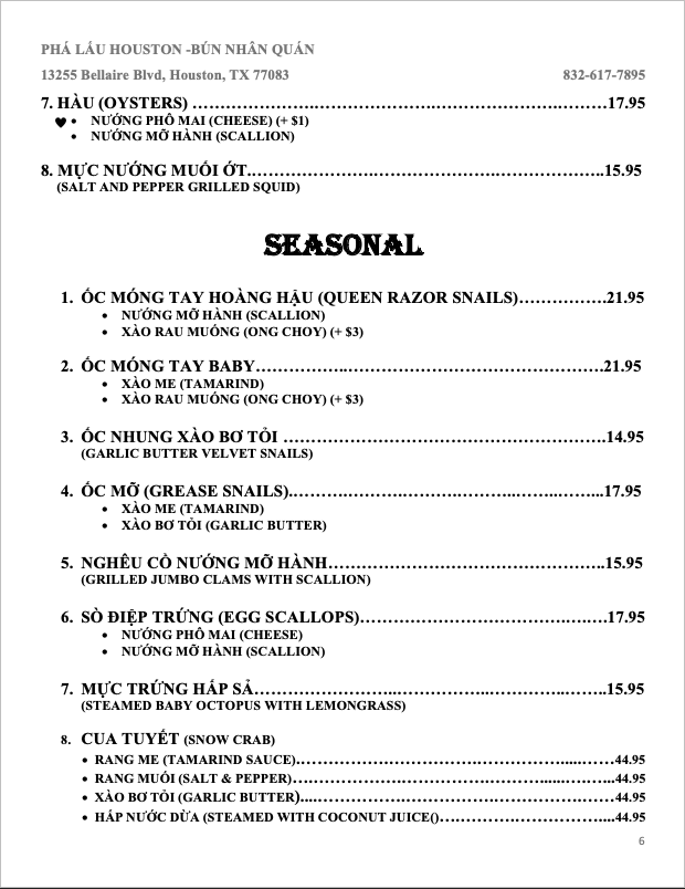 Bún Nhân Quán-Phá Lấu Houston - 9