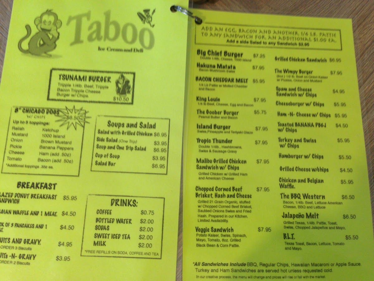 Taboo Grill Gourmet Burgers and Ice Cream. - 6