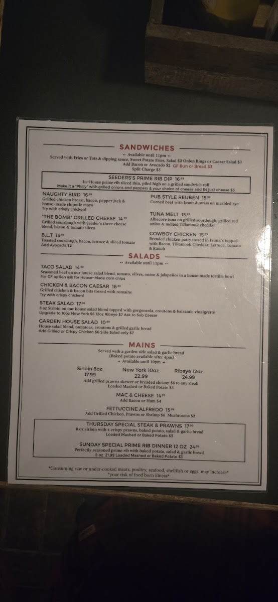 Seeder's Steak & Brew House - 1