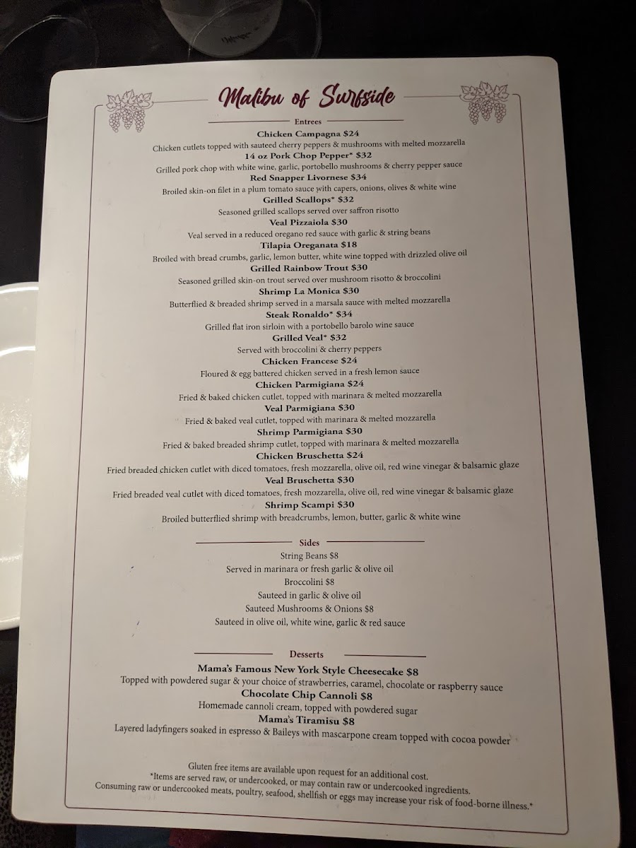 Malibu Of Surfside Italian Restaurant - 9