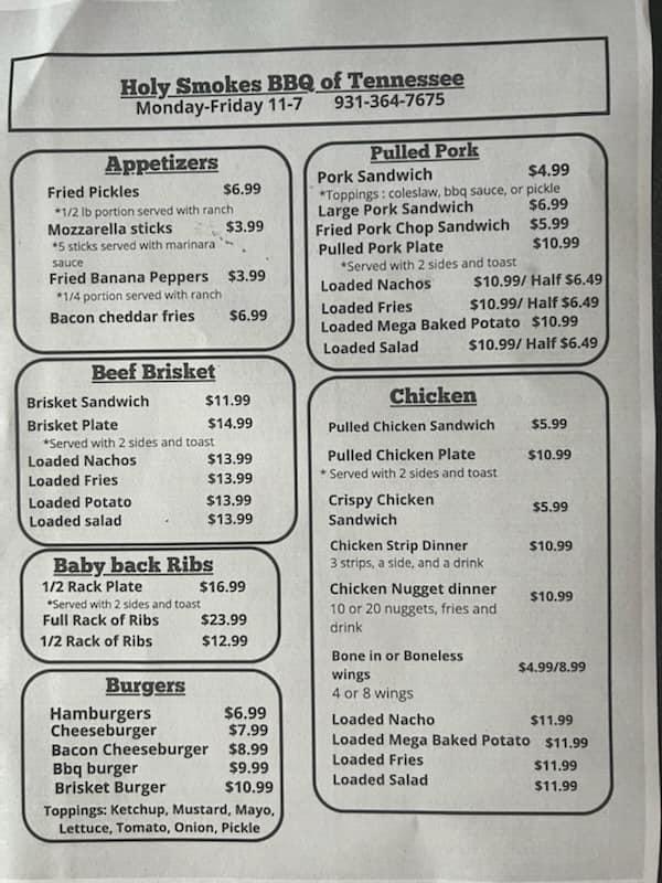 Holy Smokes BBQ of TN - 4