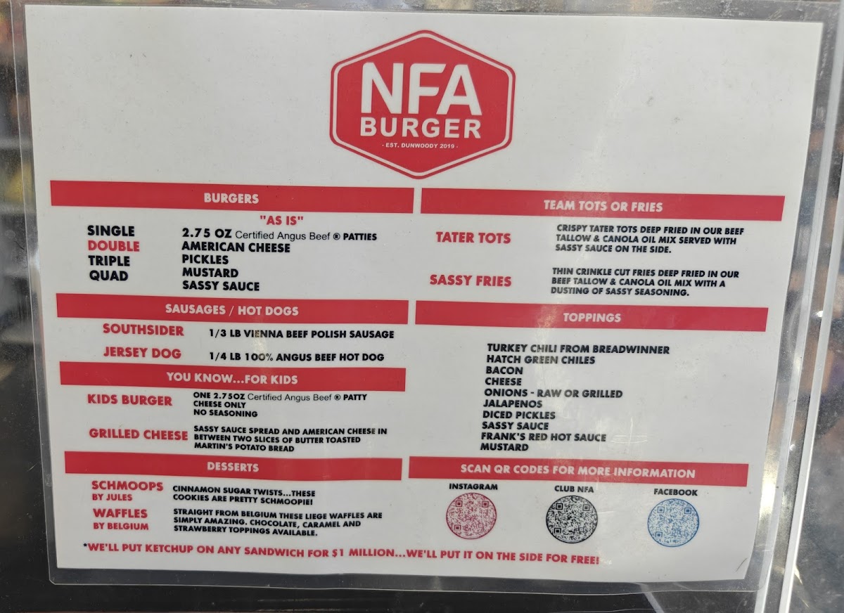 NFA Burger - Dunwoody - 2