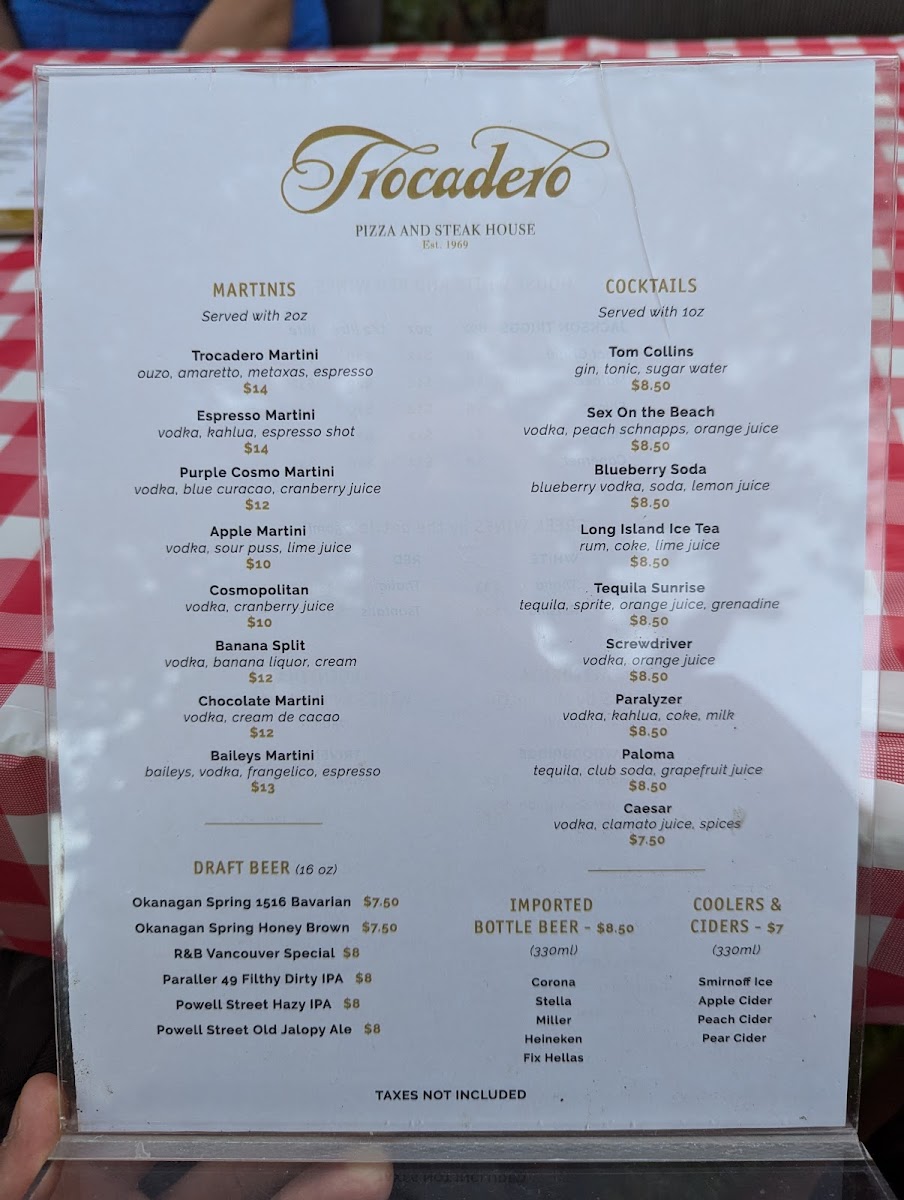 Trocadero Pizza & Steak House - 1