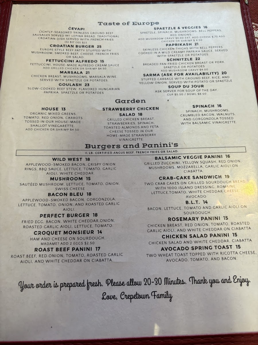 Crepe Town European Café & Grill - 1