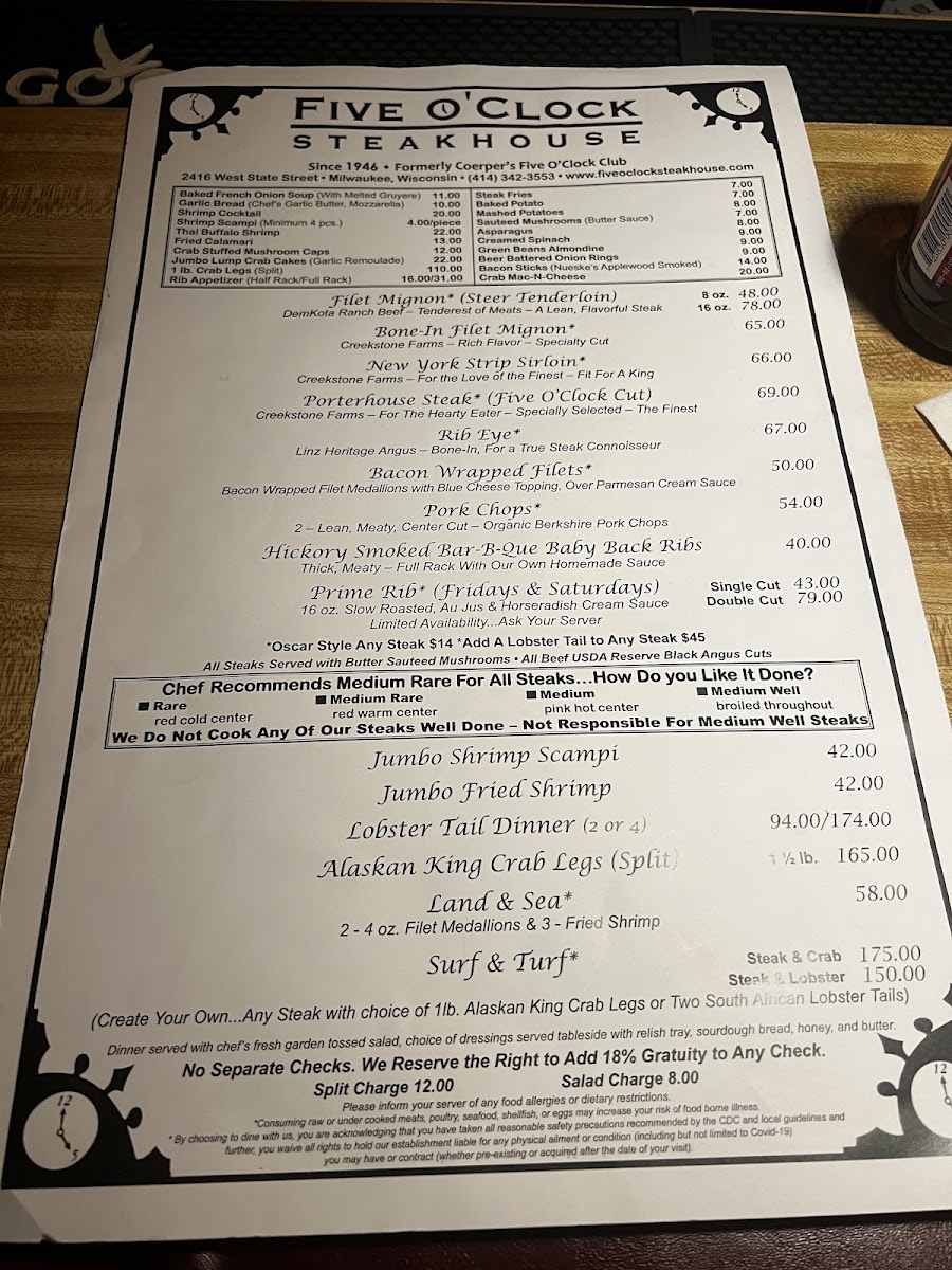 Five O'Clock Steakhouse - 5