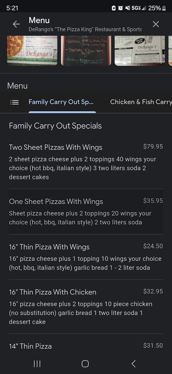 DeRango's 'The Pizza King' Restaurant & Sports Bar - 10