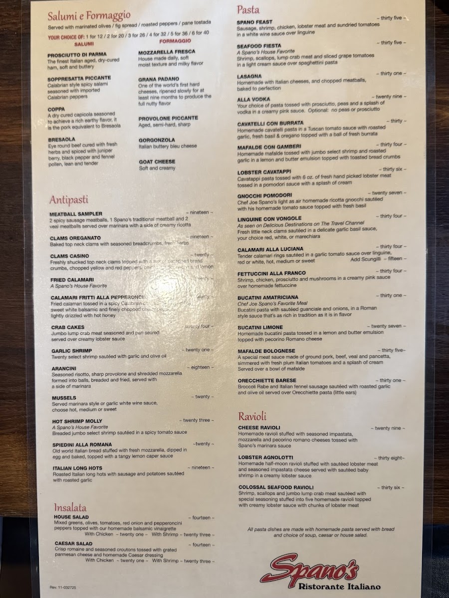 Spano's Ristorante Italiano - 1