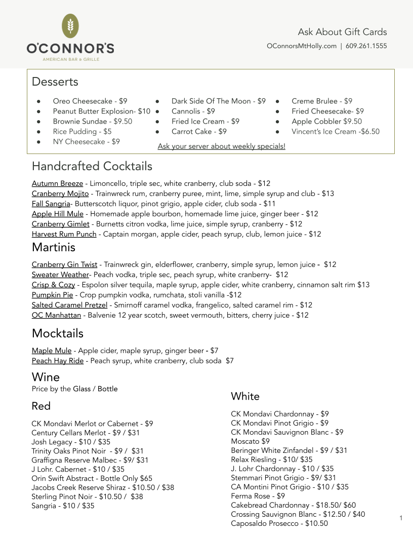 O'Connor's American Bar & Grille - 2