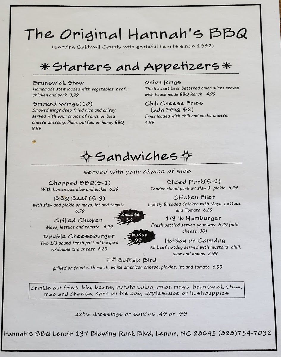Hannahs BBQ Lenoir - 1