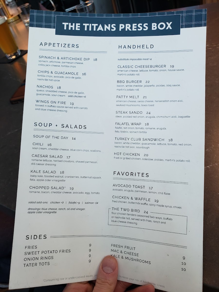 The Titans Press Box - 1