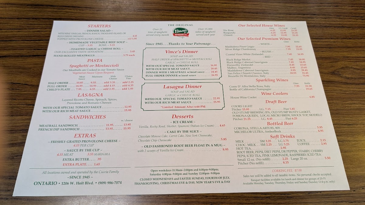 Vince's Spaghetti Ontario - 2