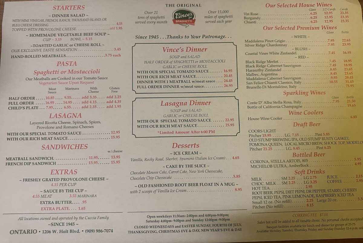 Vince's Spaghetti Ontario - 3