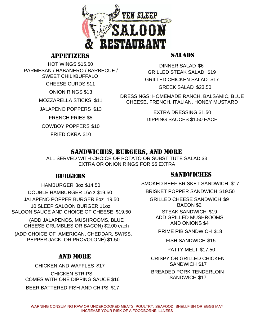 Ten Sleep Saloon & Steakhouse - 1