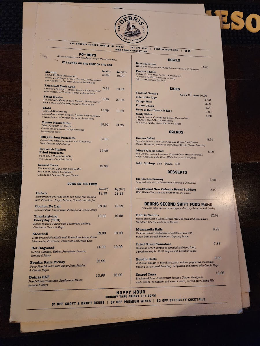 Debris Po-Boys & Drinks - 1