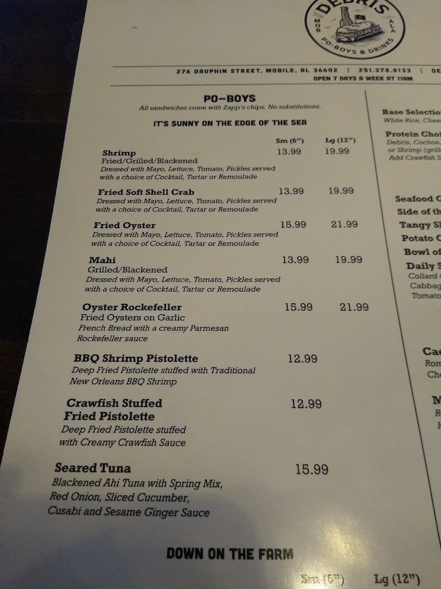 Debris Po-Boys & Drinks - 3